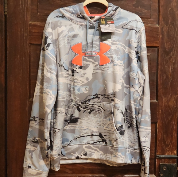 UNDER ARMOR Camo Hoodie - Size XXL NWT Pull-over with Kangaroo Pockets - Picture 4 of 16